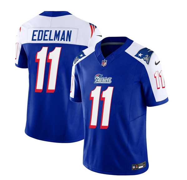 Men & Women & Youth New England Patriots #11 Julian Edelman Blue White 2023 F.U.S.E. Vapor Limited Jersey